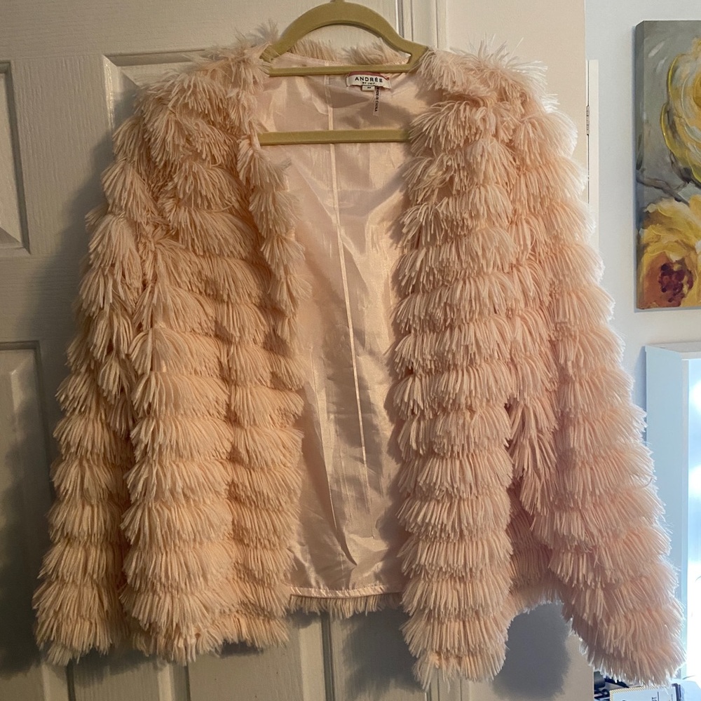 Faux Fur Fringe Jacket